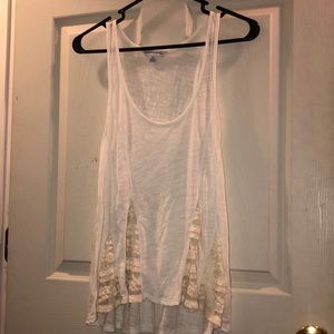 Racerbank tank with lace detail—American Eagle